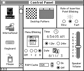 System 6 Control Panel